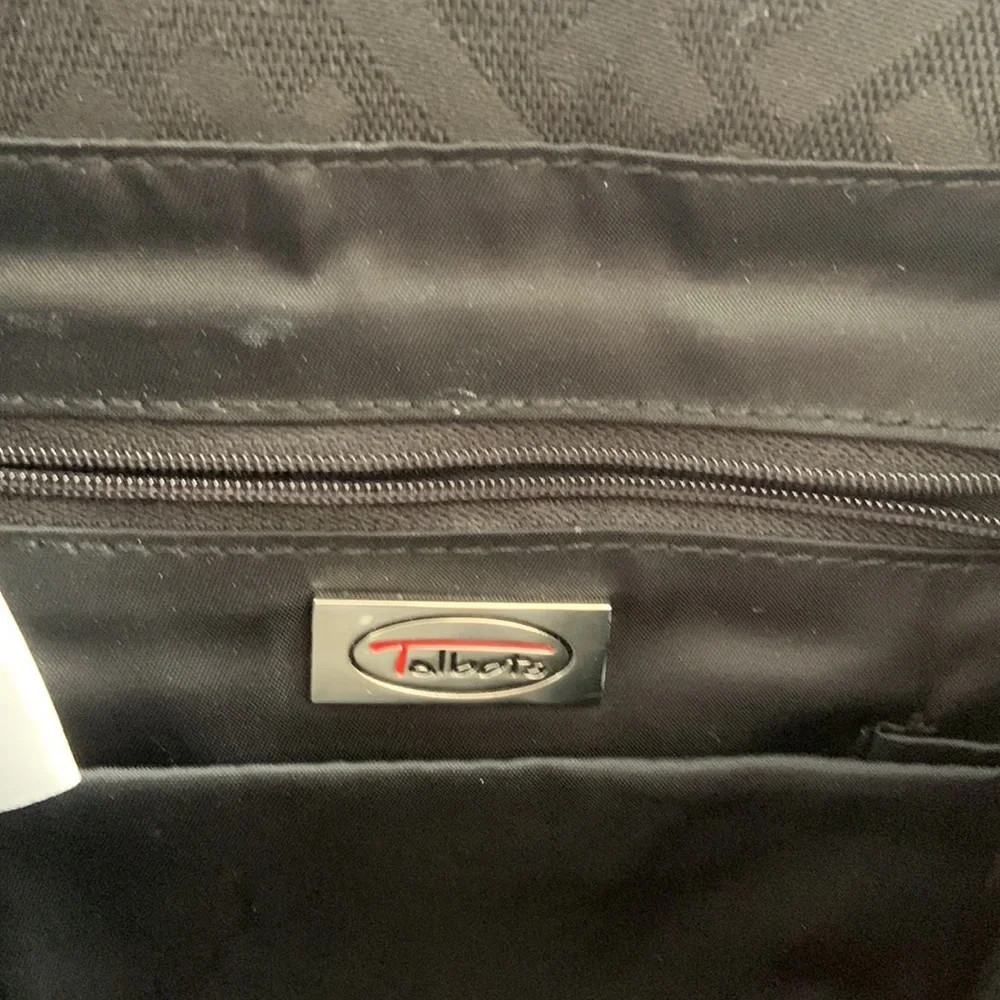 Talbots‎ Black Flap Close Small Backpack Bag Leather